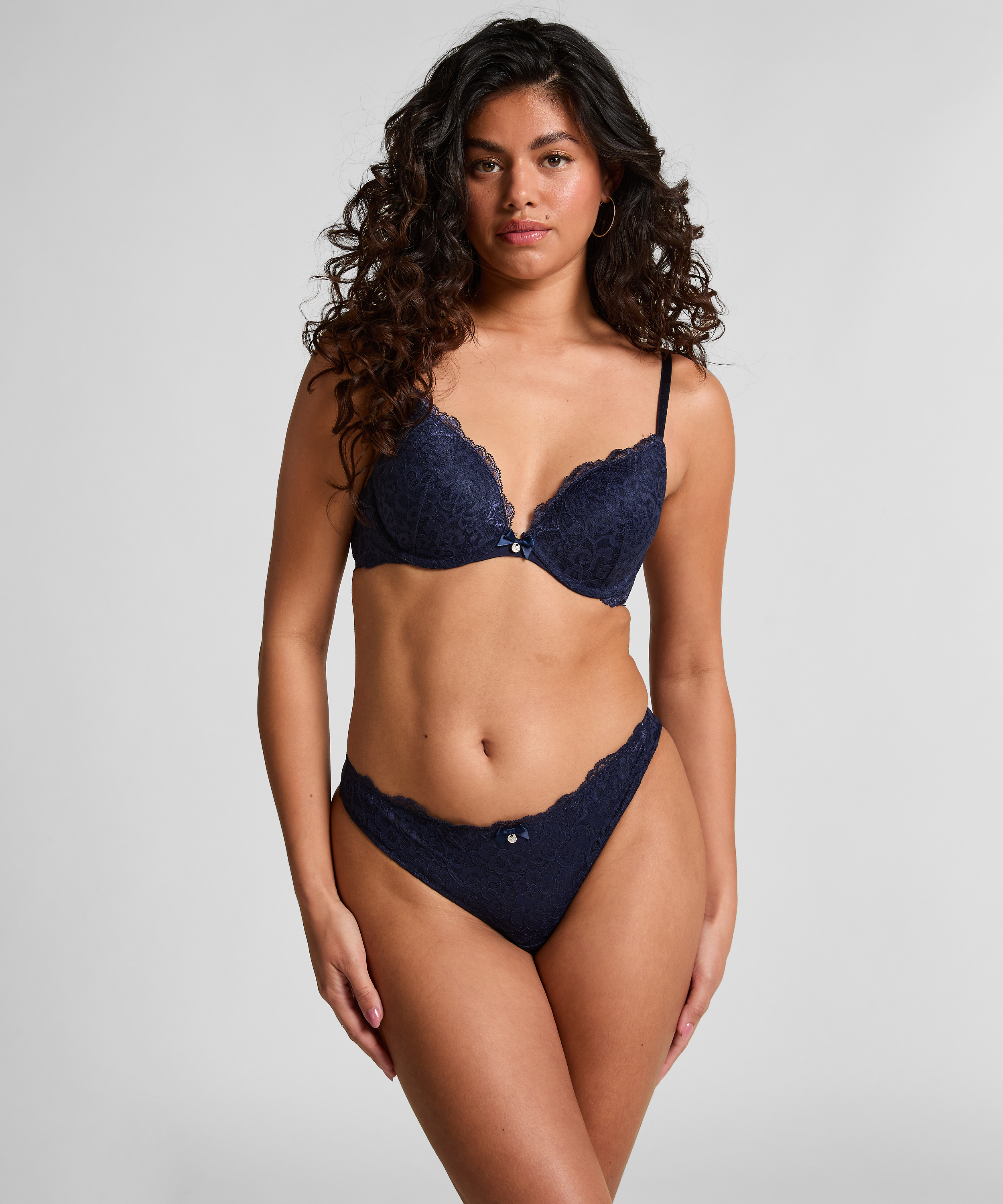 Voorgevormde push-up beugel bh Marine, Blauw, main