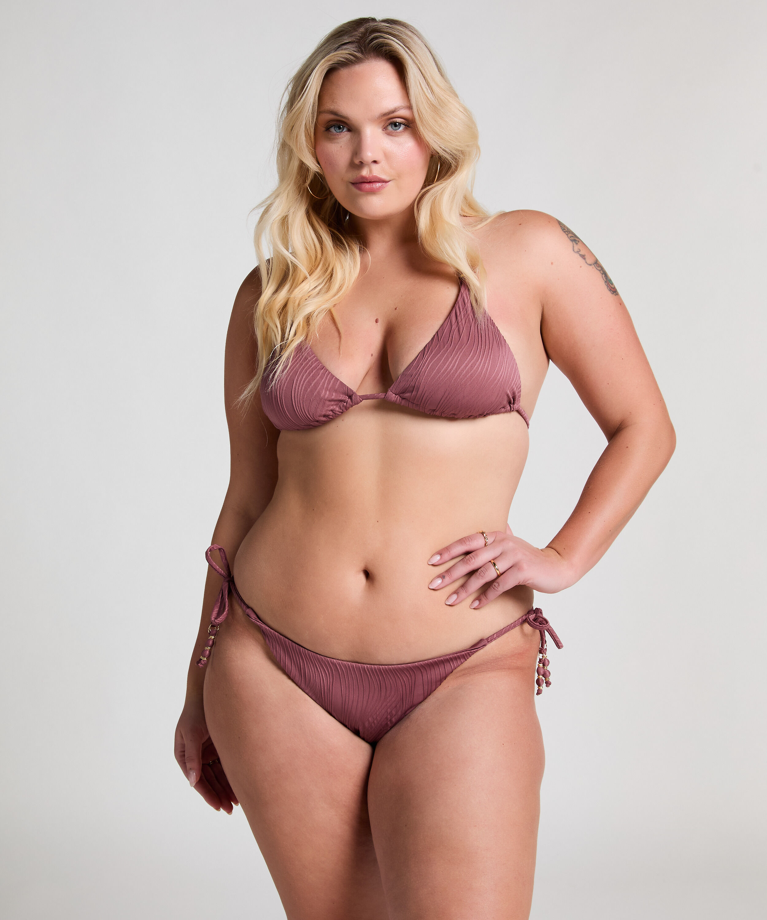 Haut de bikini triangle Cozumel, Pourpre