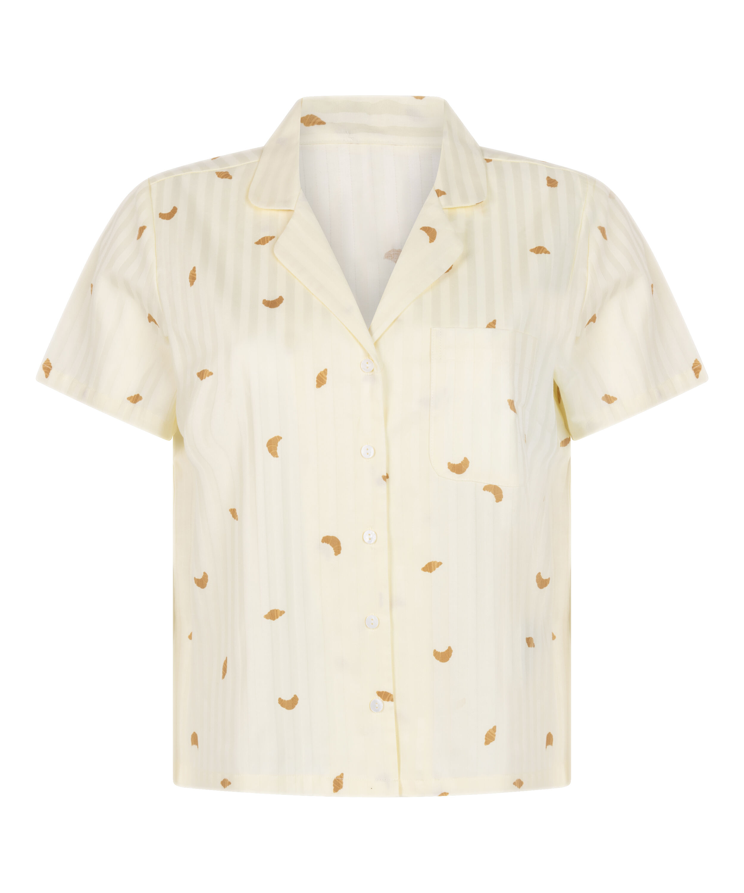 katoenen pyjama top, Geel