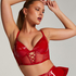 Voorgevormde longline beugel bh Wilde, Rood