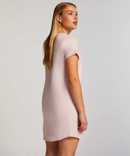 Nachthemd ronde hals, Roze