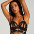 Soutien-gorge à armatures préformé longline Athena, Noir
