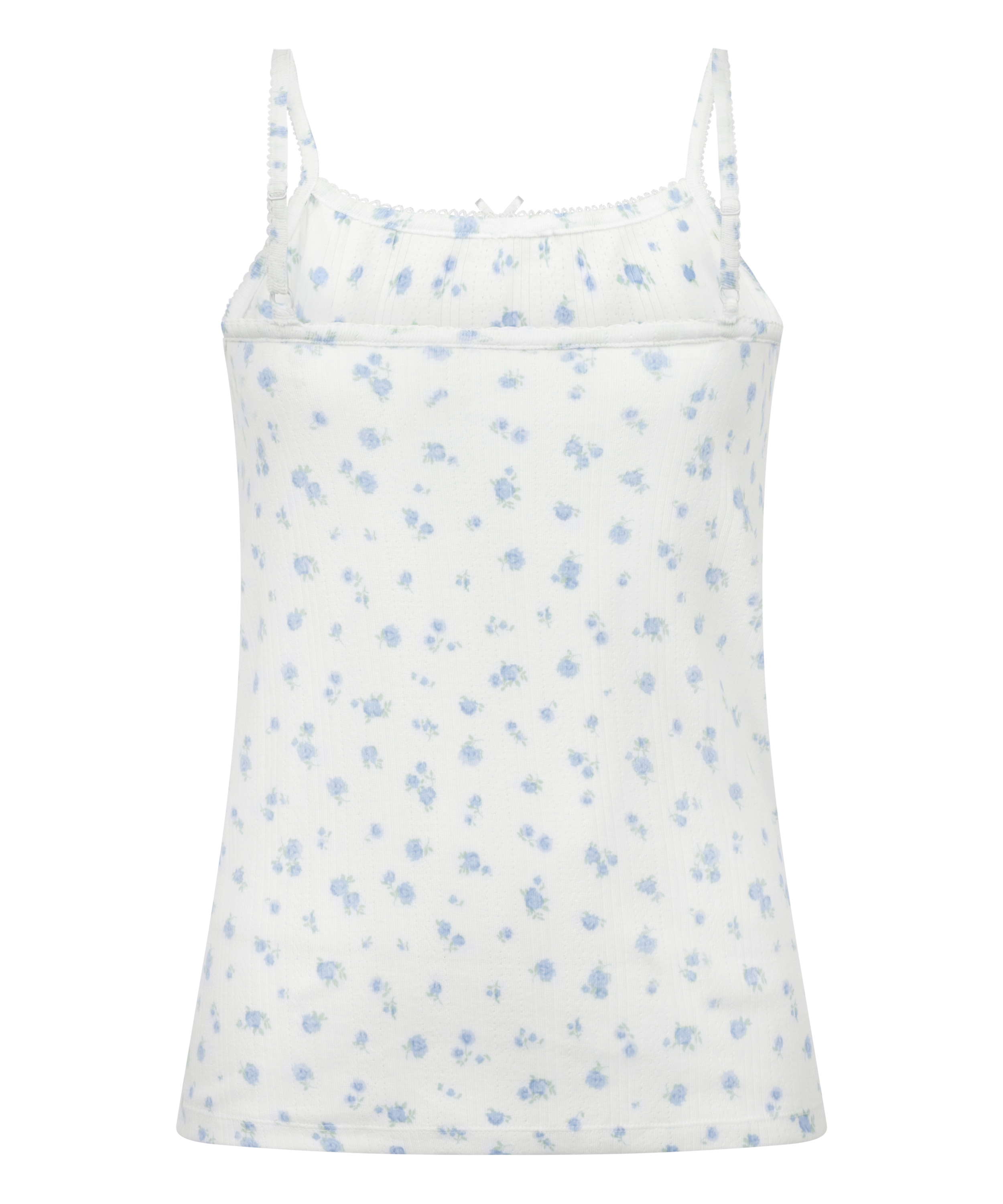 Pointelle camitop, Wit, main