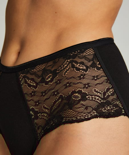 Superslip Lace Midi, Noir