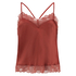 Cami top Satin Lace, Rood