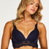Voorgevormde push-up longline beugel bh Tracey, Blauw