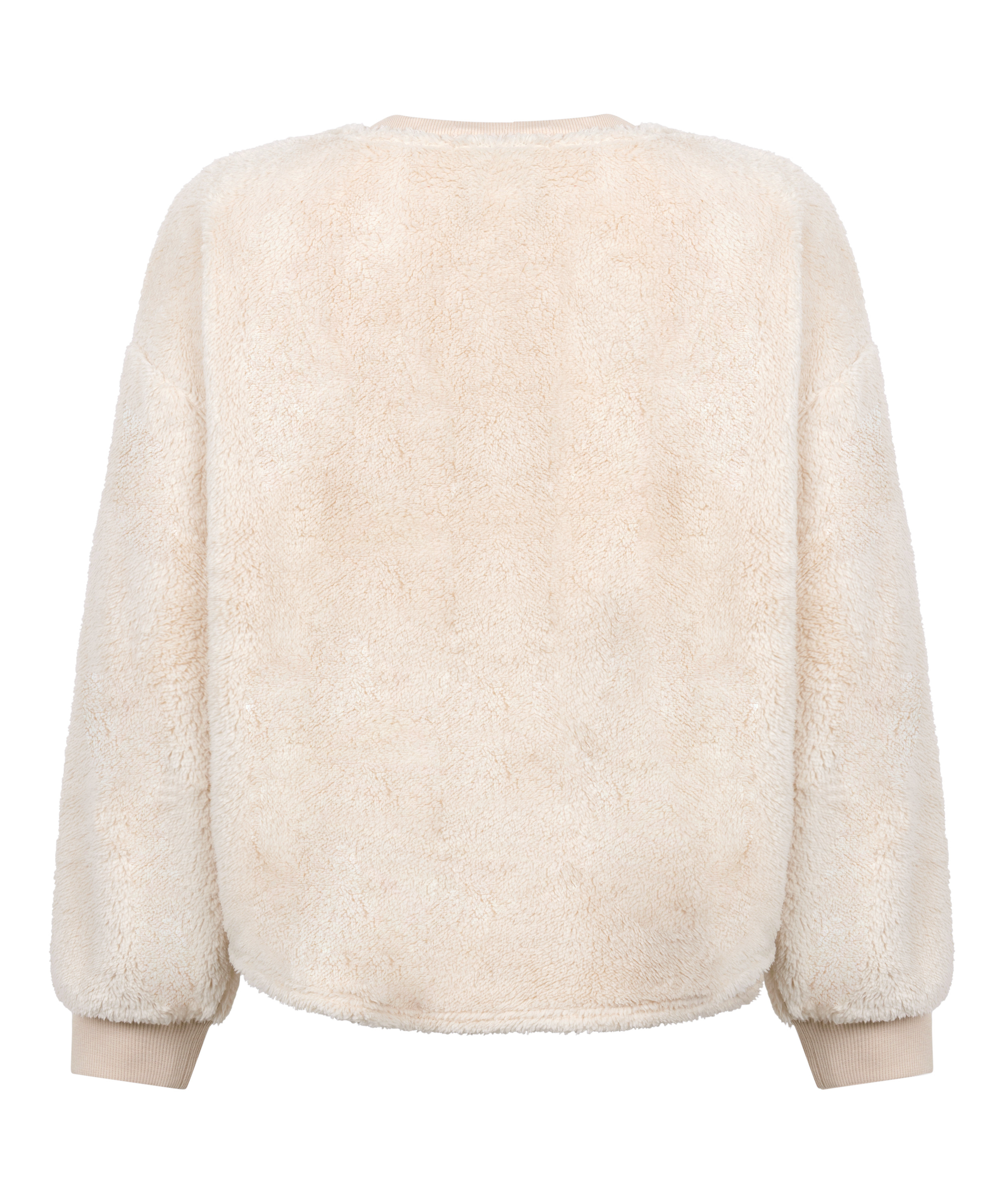 Top met lange mouwen Fluffy Fleece, Beige, main