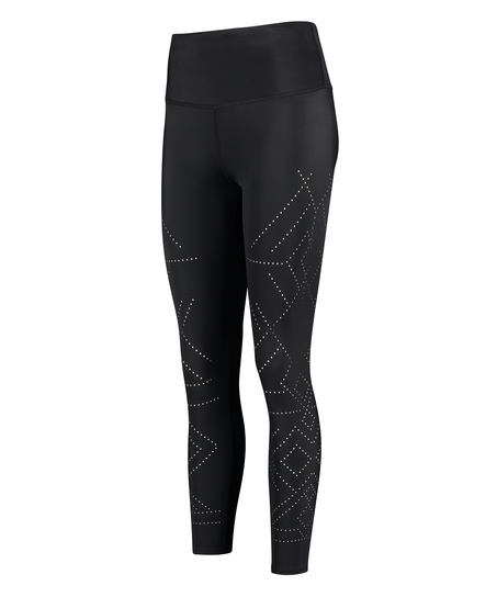 Legging de sport HKMX court Naira taille haute, Noir