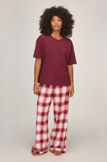 Hunkemöller Pyjamaset Check Paars