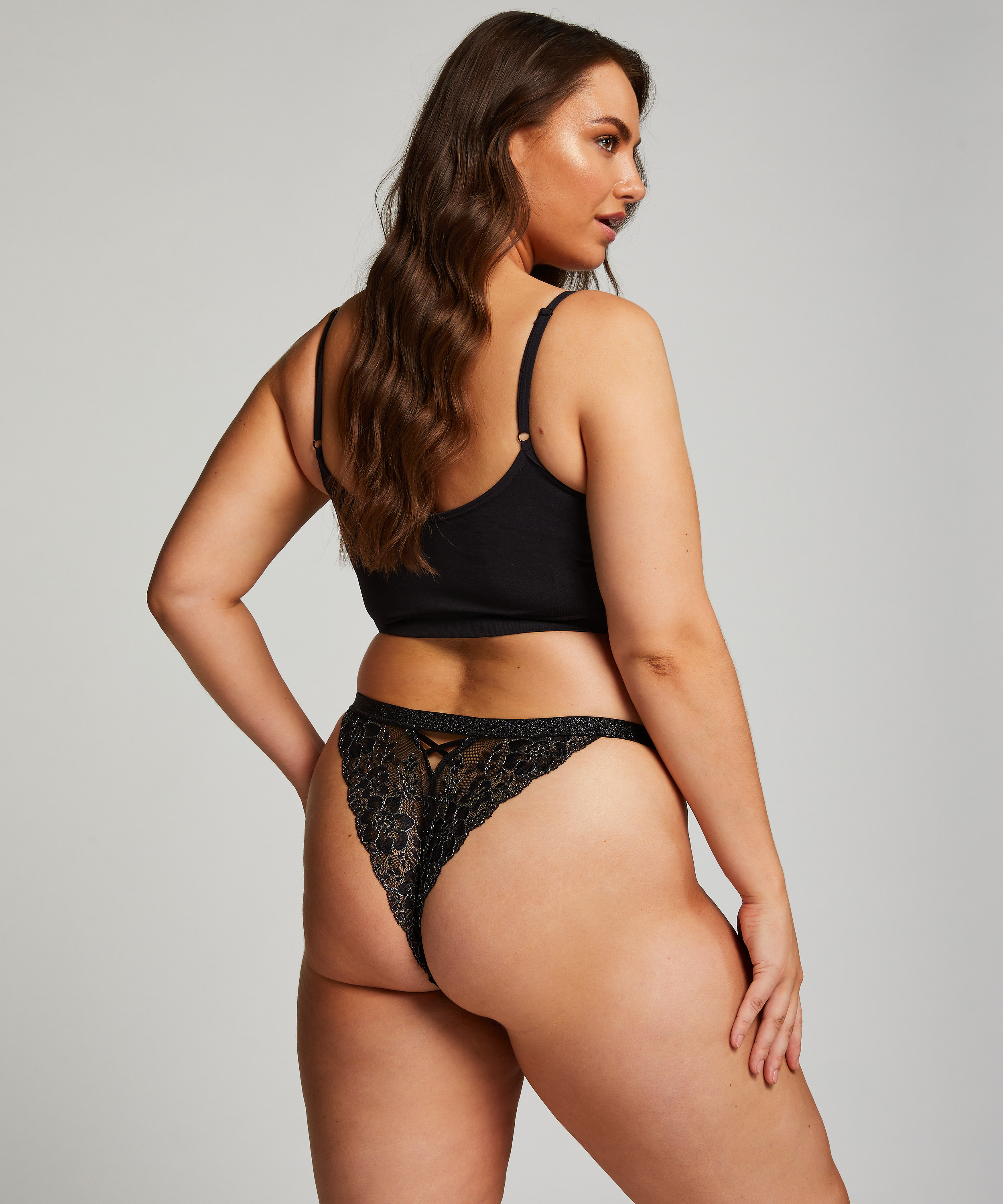 Slip br&eacute;silien Dewi, Noir, main