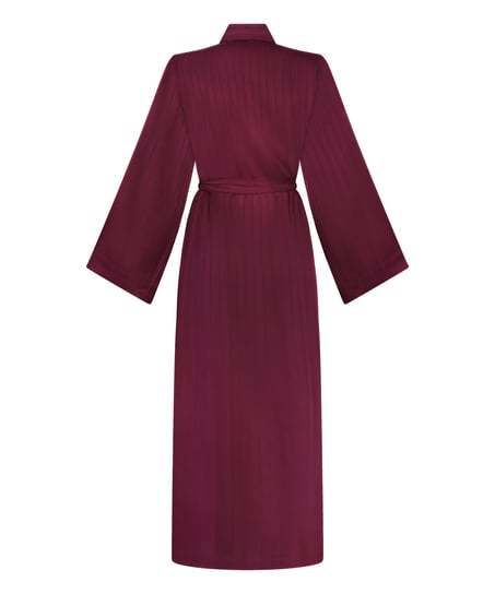Satijnen kimono met krijtstreep, Paars