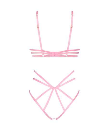 Private body &agrave; entrejambe ouvert Mitzy, Rose