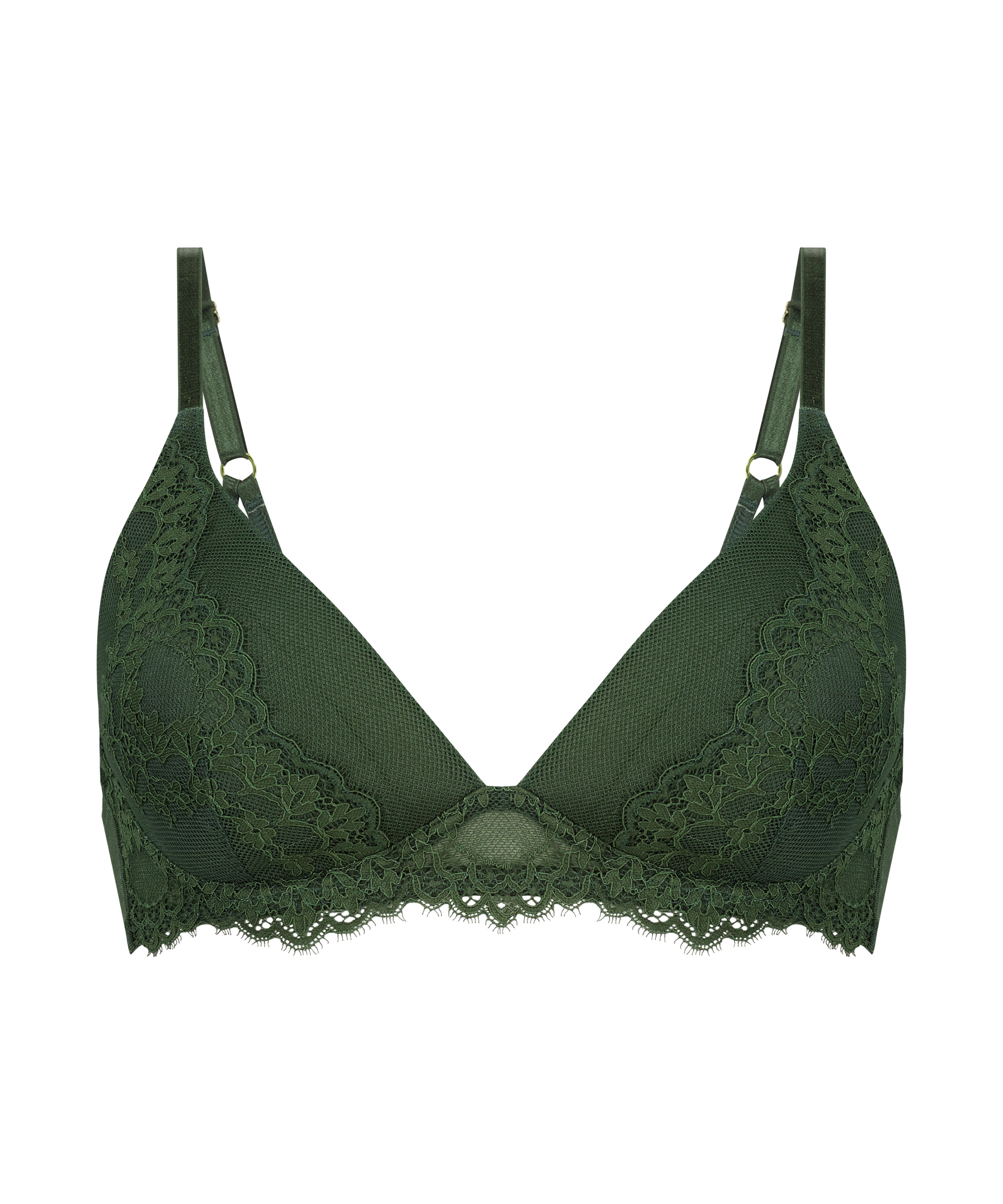 Soutien-gorge rembourr&eacute; sans armatures Miley, Vert, main
