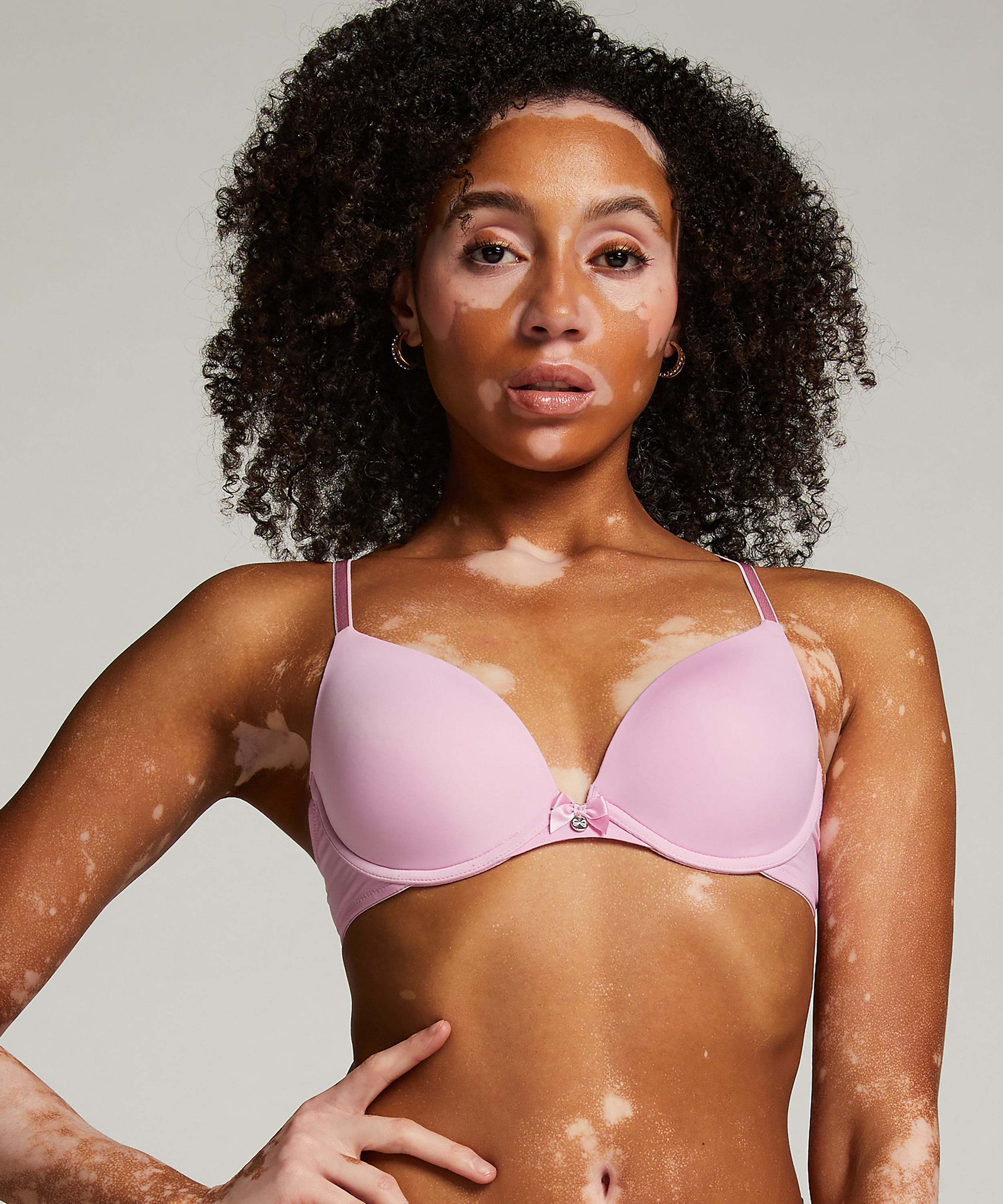 Voorgevormde beugel bh Plunge, Roze, main