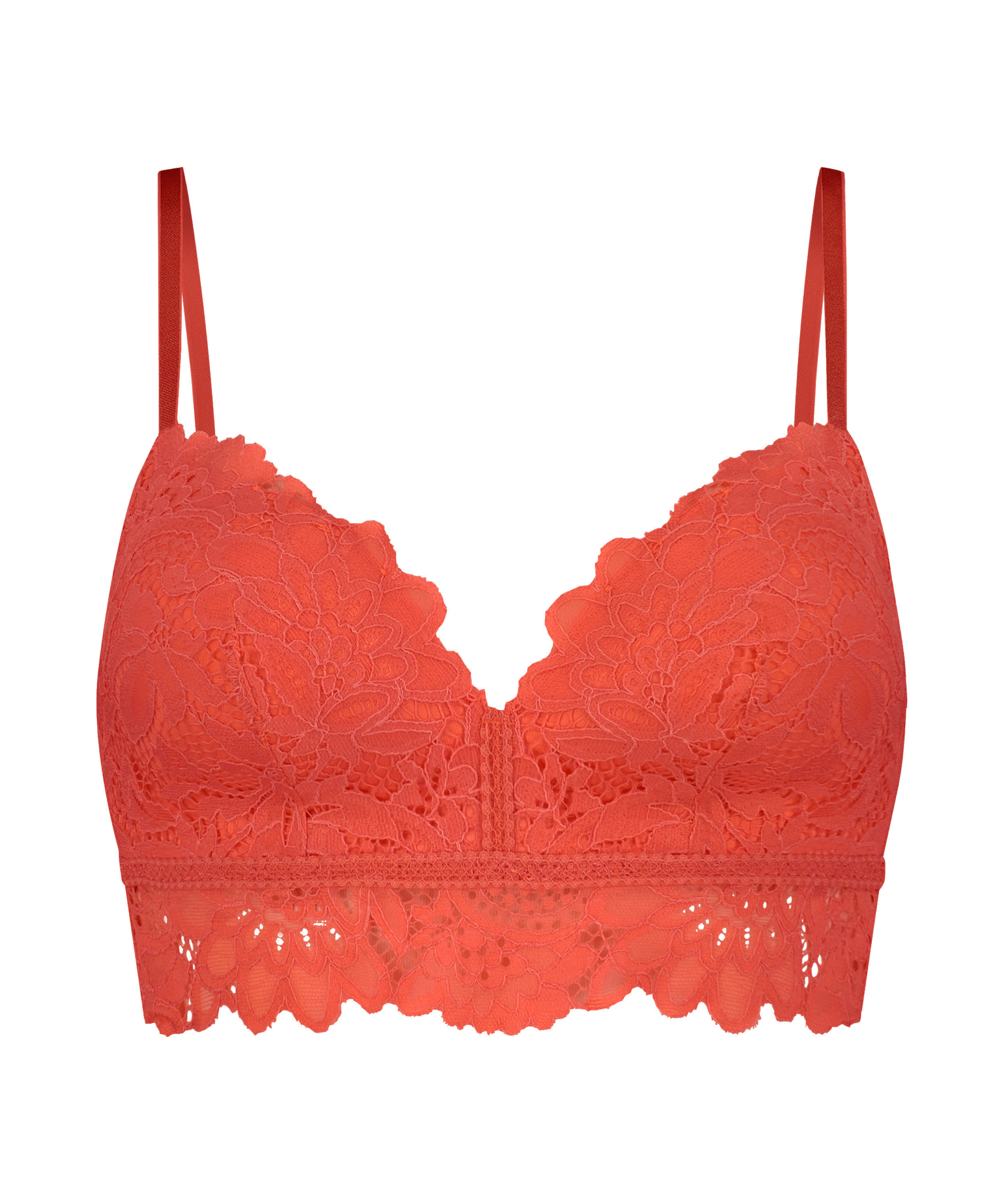 Soutien-gorge pr&eacute;form&eacute; sans armatures longline Shiloh, Rouge, main