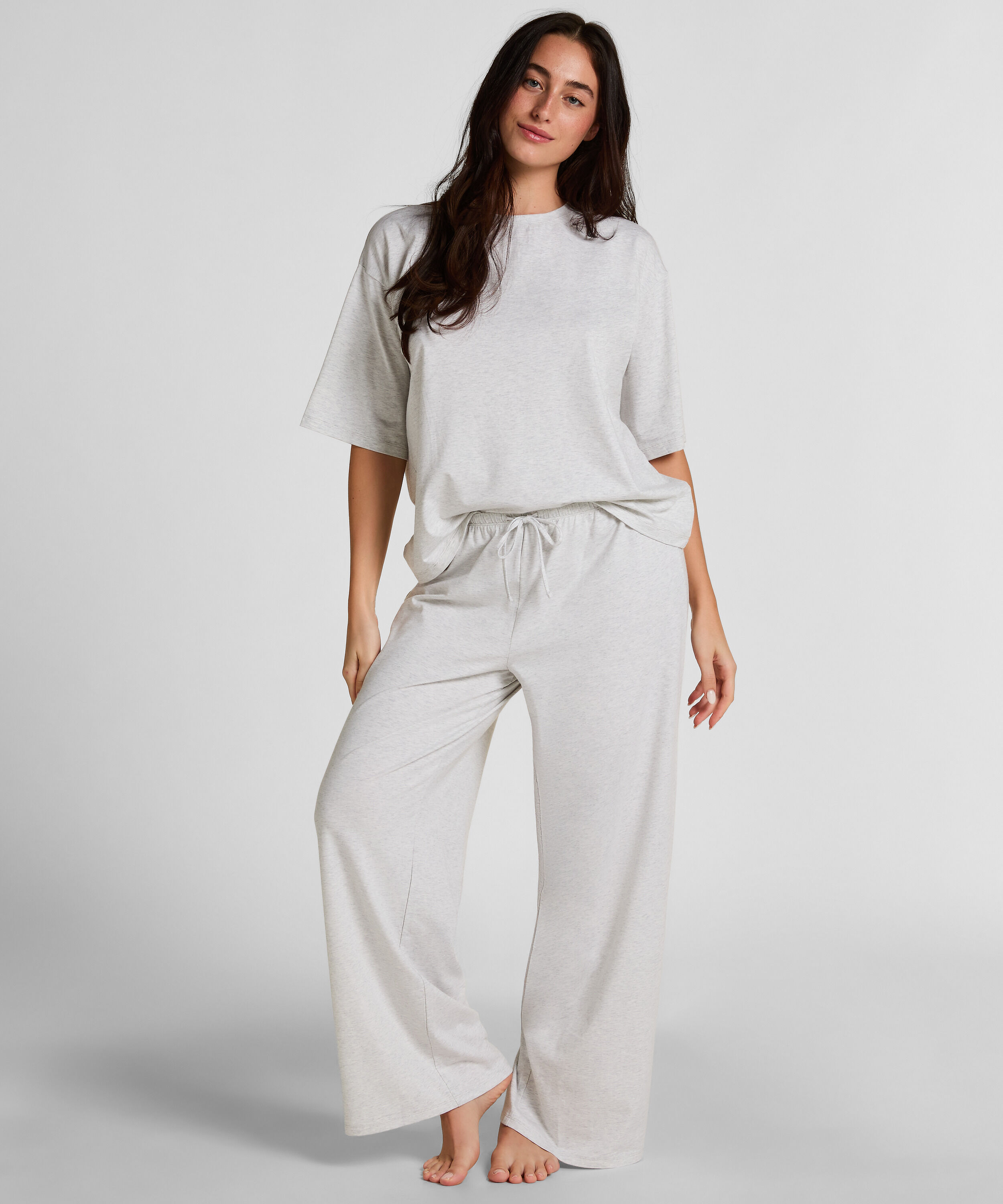 Pantalon de Pyjama Loose, Gris Pantalon de Pyjama Loose, Gris