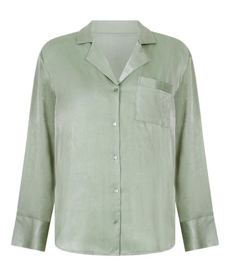 Veste &agrave; manches longues Satin Ayla, Vert