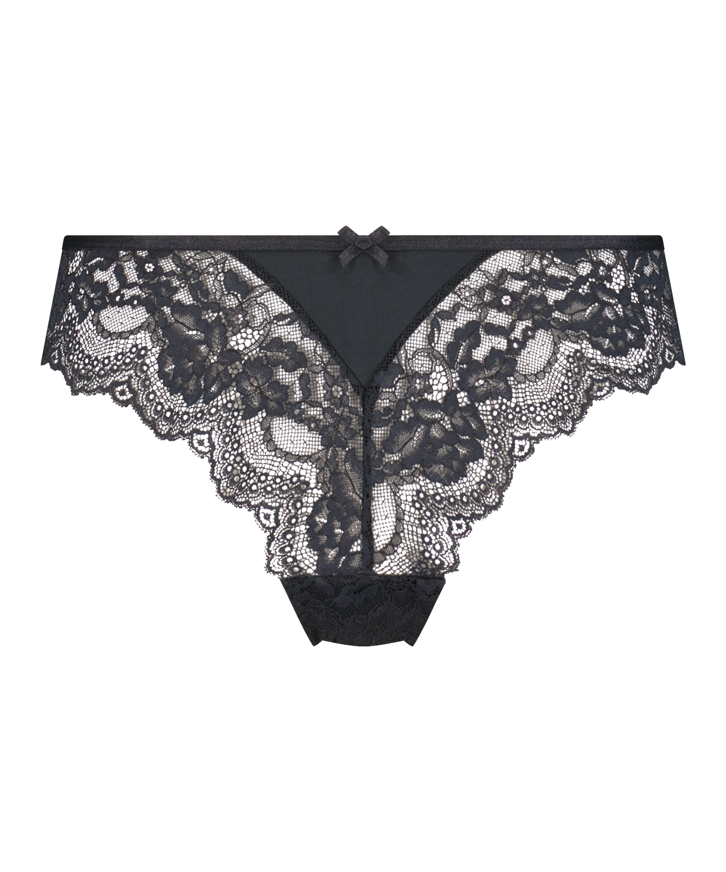 Slip br&eacute;silien jambes hautes Dora, Noir, main