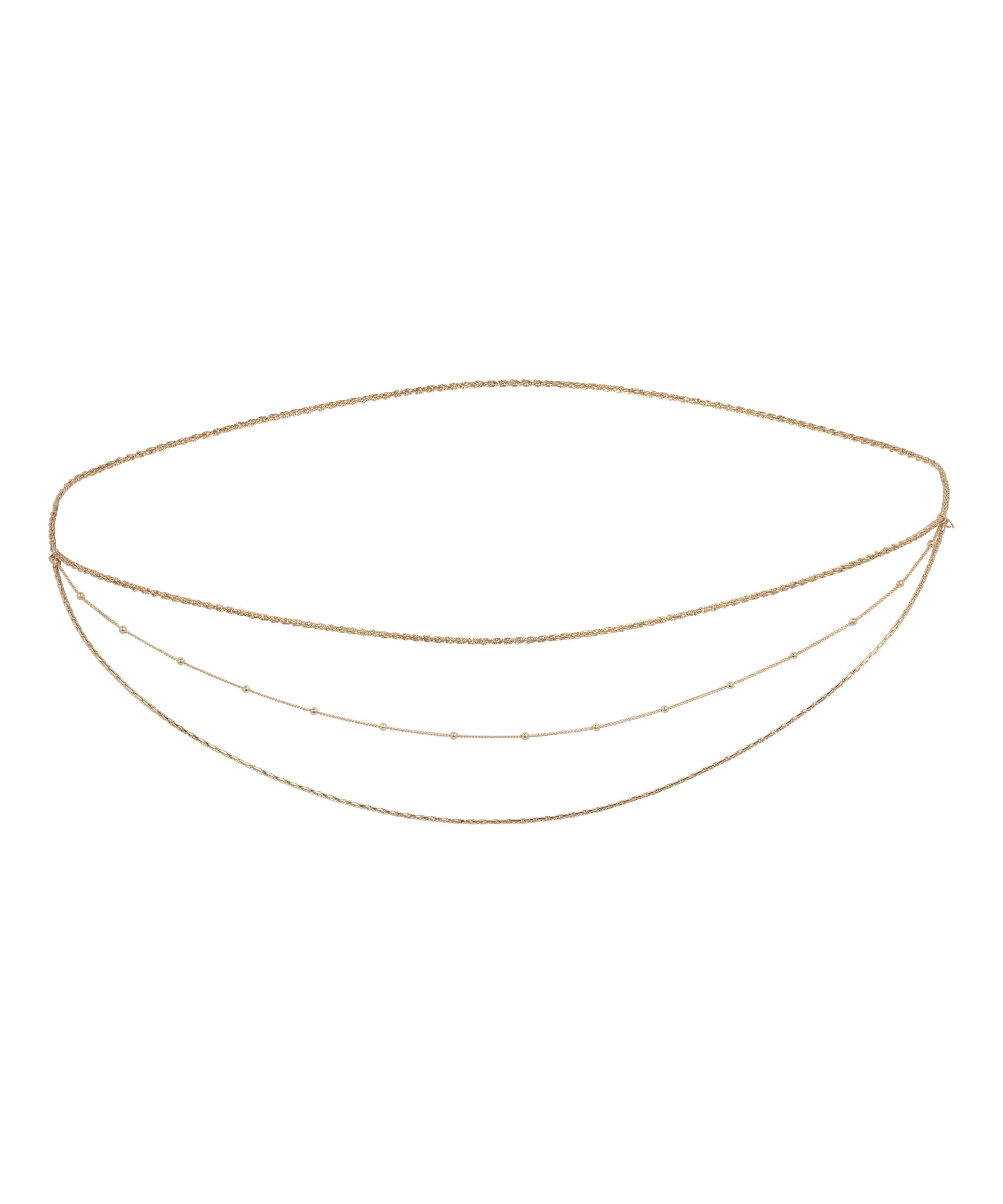 Heupketting Pearl, Geel