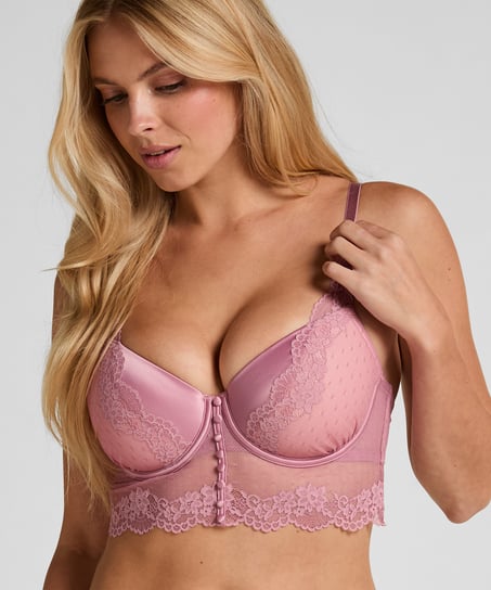 Voorgevormde longline beugel bh Laila, Roze