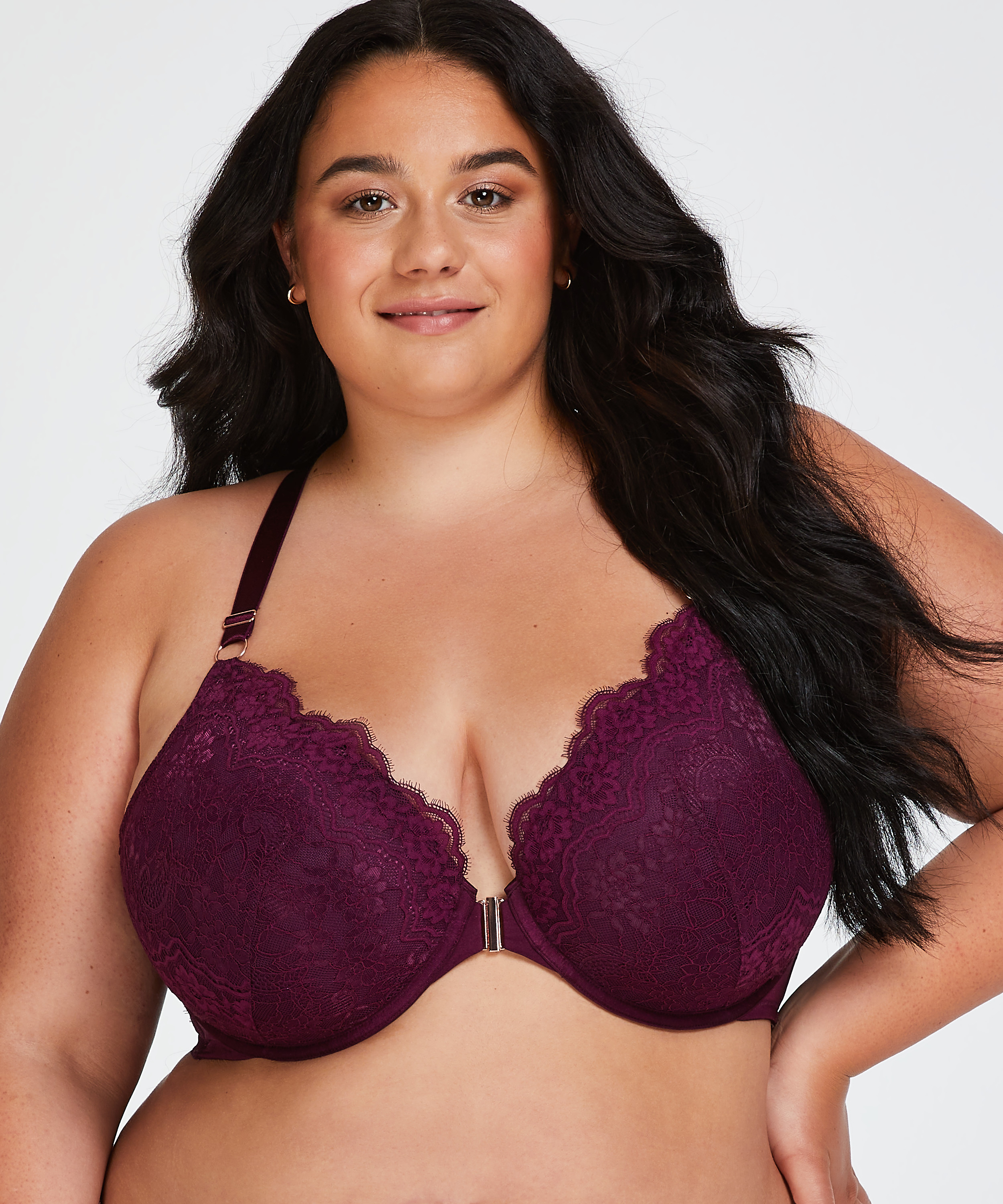 Soutien-gorge &agrave; armatures pr&eacute;form&eacute; Melissa, Pourpre, main
