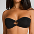 Bandeau bikini top Bahamas, Zwart