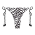Cheeky Tanga Bikinibroekje Doha Zebra, Wit
