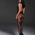 Private open lace Catsuit, Zwart