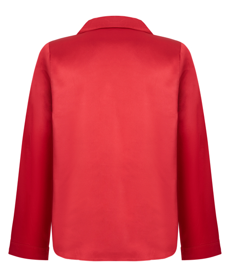 Jacket lange mouwen Satijn, Rood
