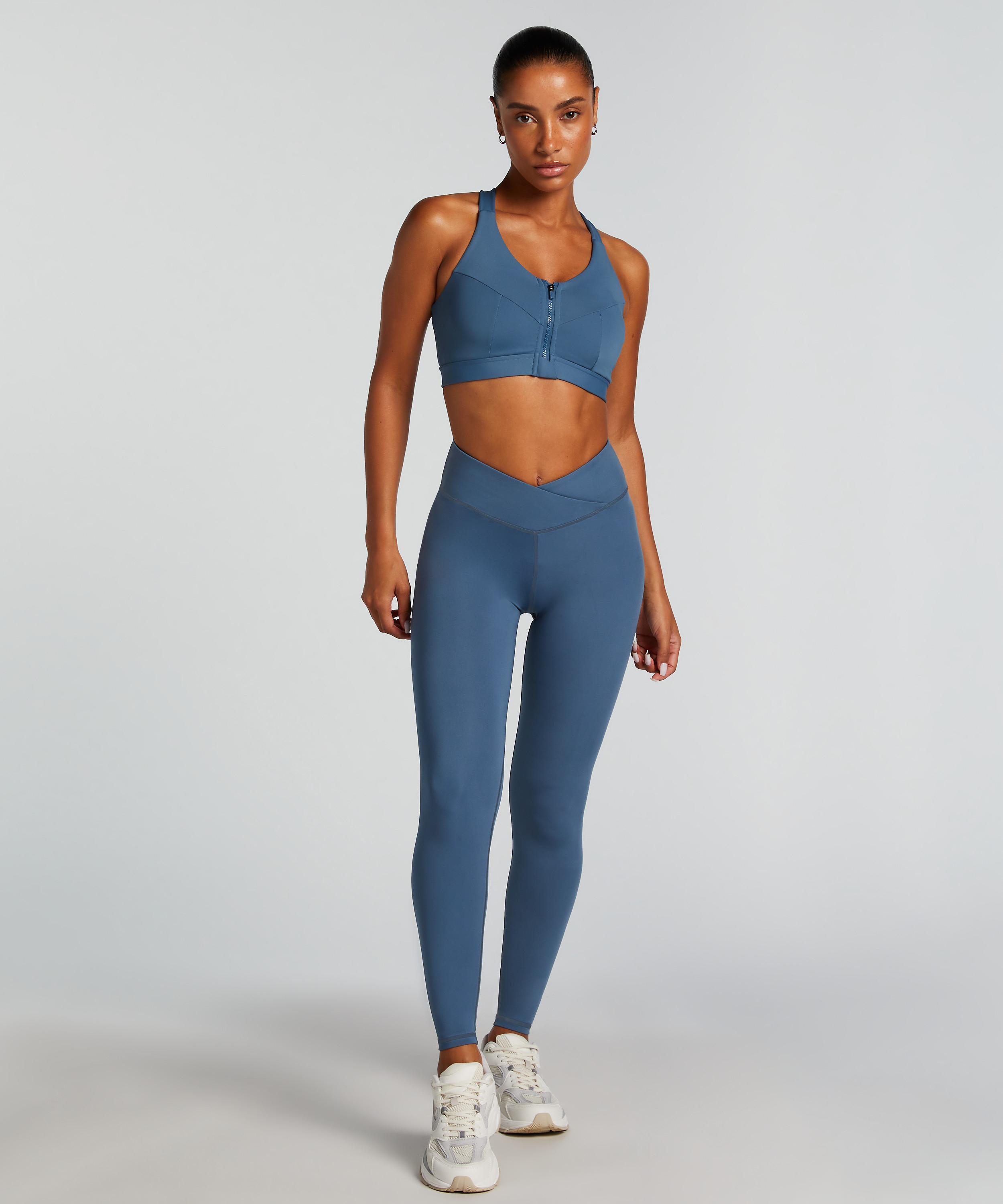 HKMX sportlegging met hoge taille, Blauw, main