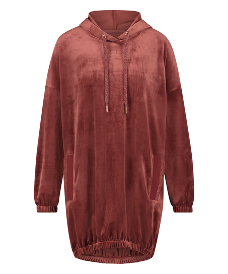 Velours Dress Oodie, Bruin