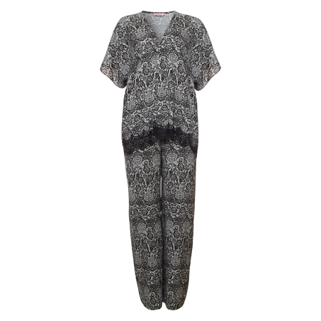 Kimono Macy lace print, Noir