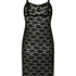 Robe nuisette en dentelle int&eacute;grale, Noir