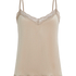 Camisole velours Dentelle, Beige