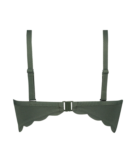 Voorgevormde beugel bikinitop Scallop Glam, Groen