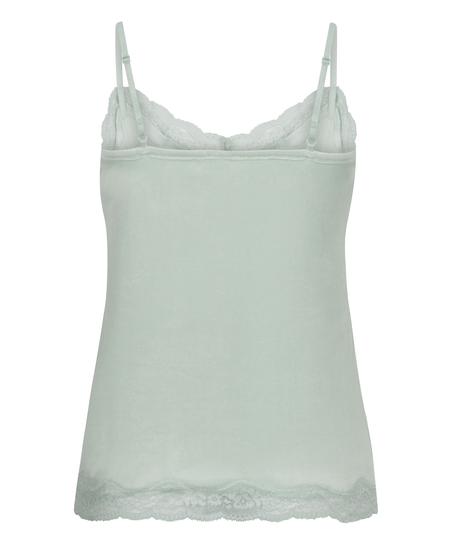 Camisole velours Dentelle, Vert