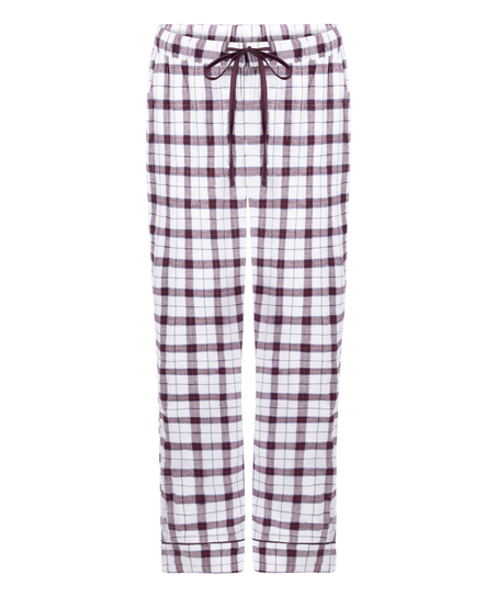 Pyjamabroek Flannel, Wit