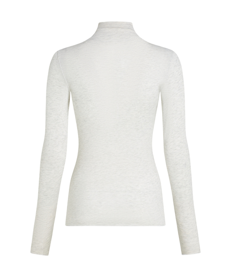 super soft Turtleneck shirt met Cashmere, Grijs
