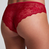 Slip br&eacute;silien Invisible Lace Back, Rouge