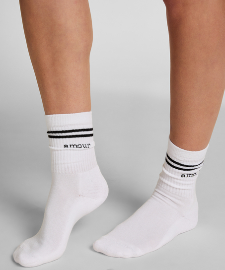 Chaussettes courtes en coton, Noir