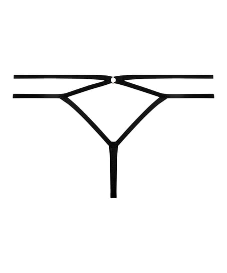 Tanga string Effie, Zwart