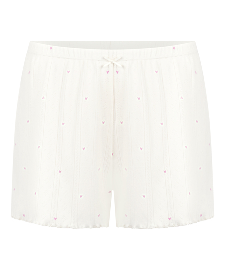 Pointelle Short, Wit