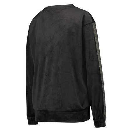 Top Velours Shimmer, Zwart