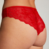Slip brésilien Invisible Lace Back, Rouge