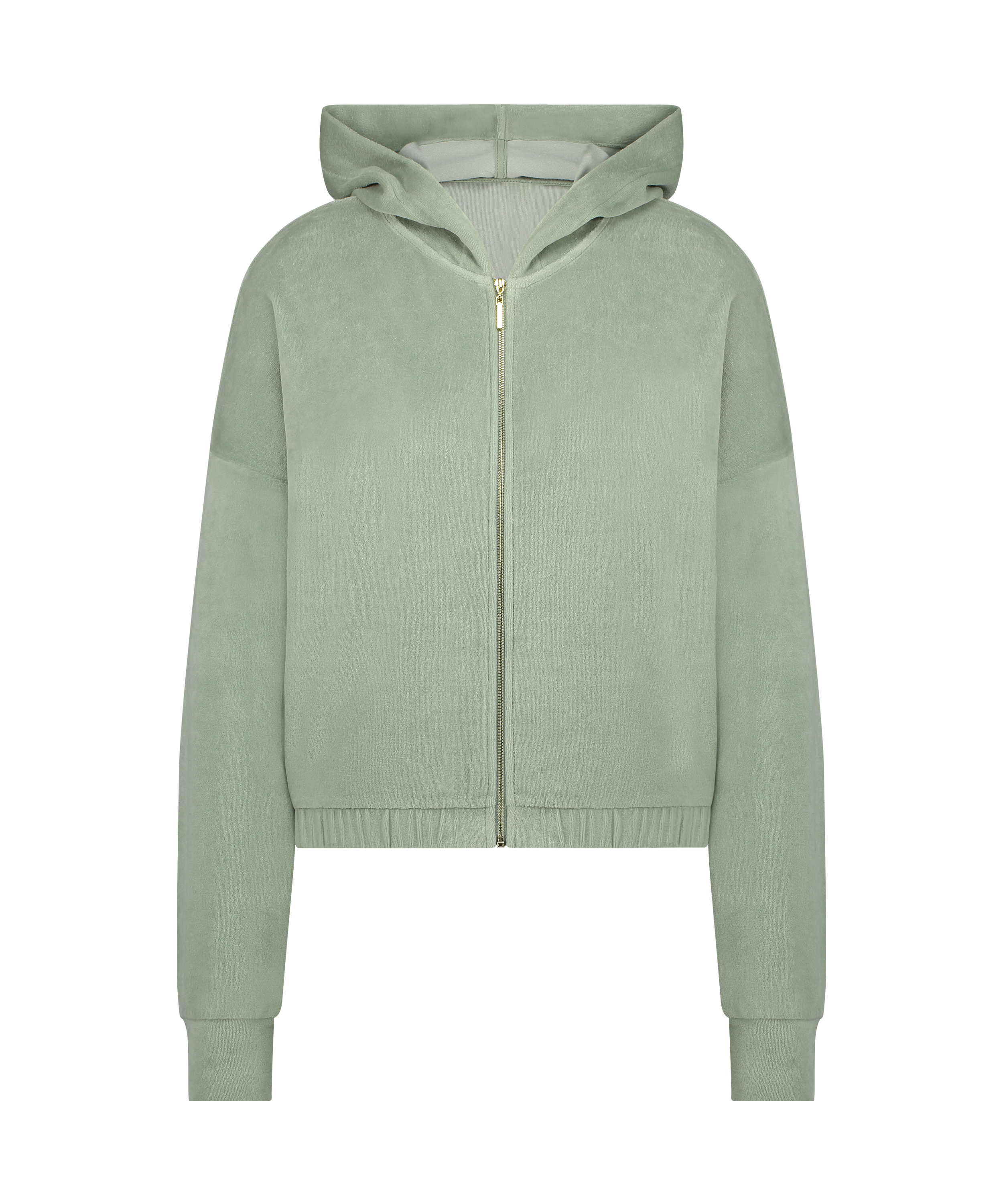 Lange mouwen jacket velours, Groen, main