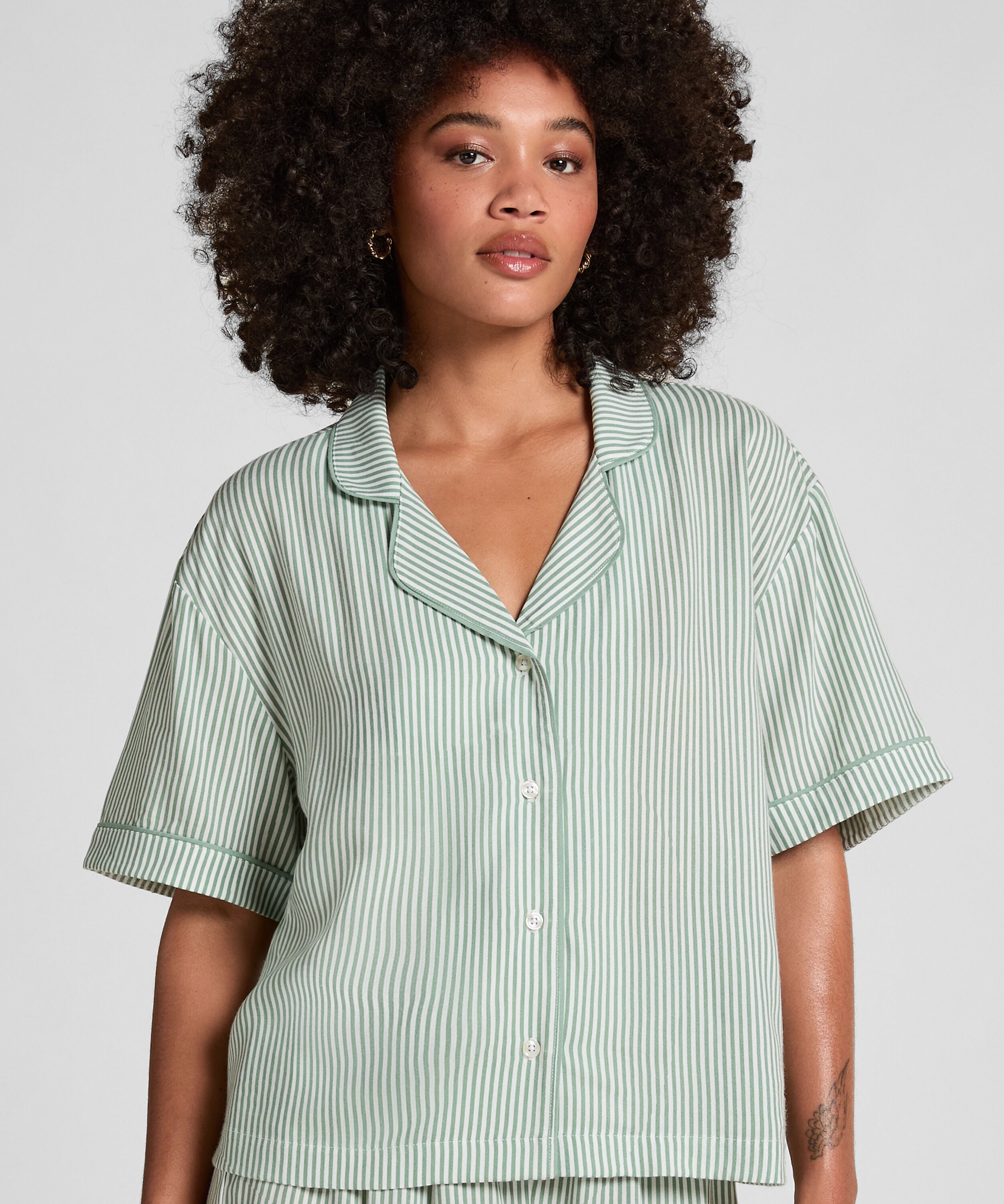 Veste tissée à manches courtes, Vert Veste tissée à manches courtes, Vert