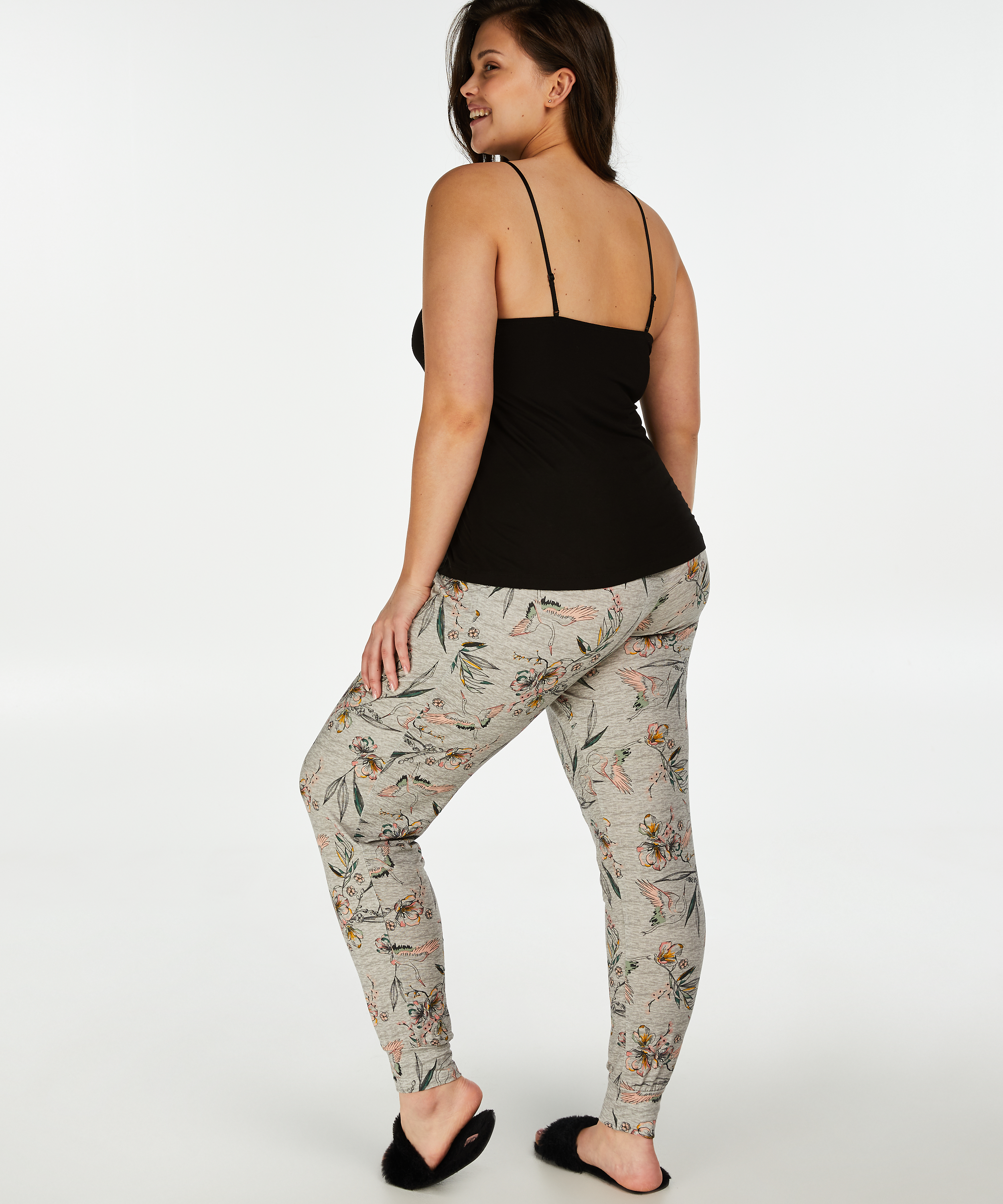 Cami Top A-line Jersey, Noir, main