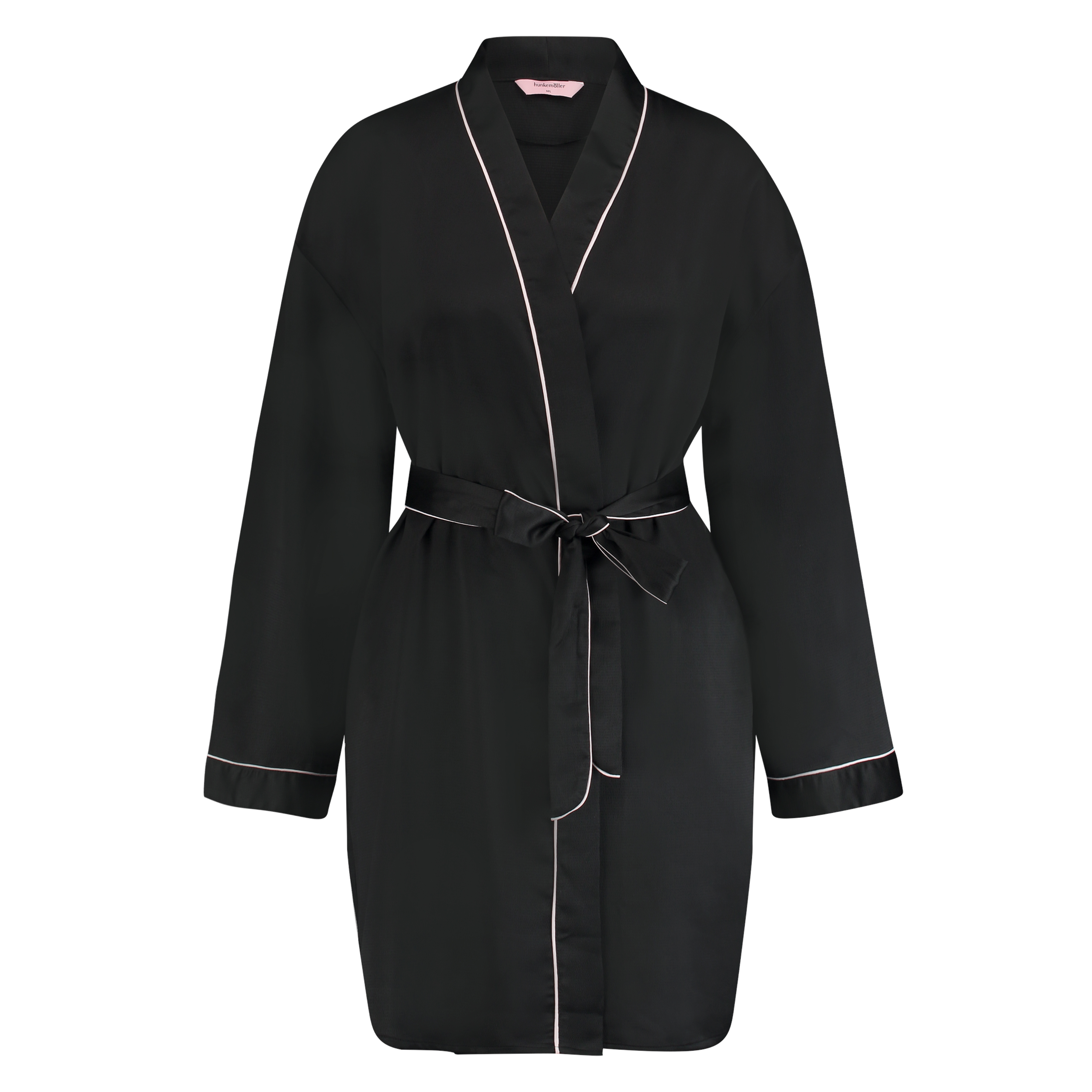 Kimono Satin, Zwart, main