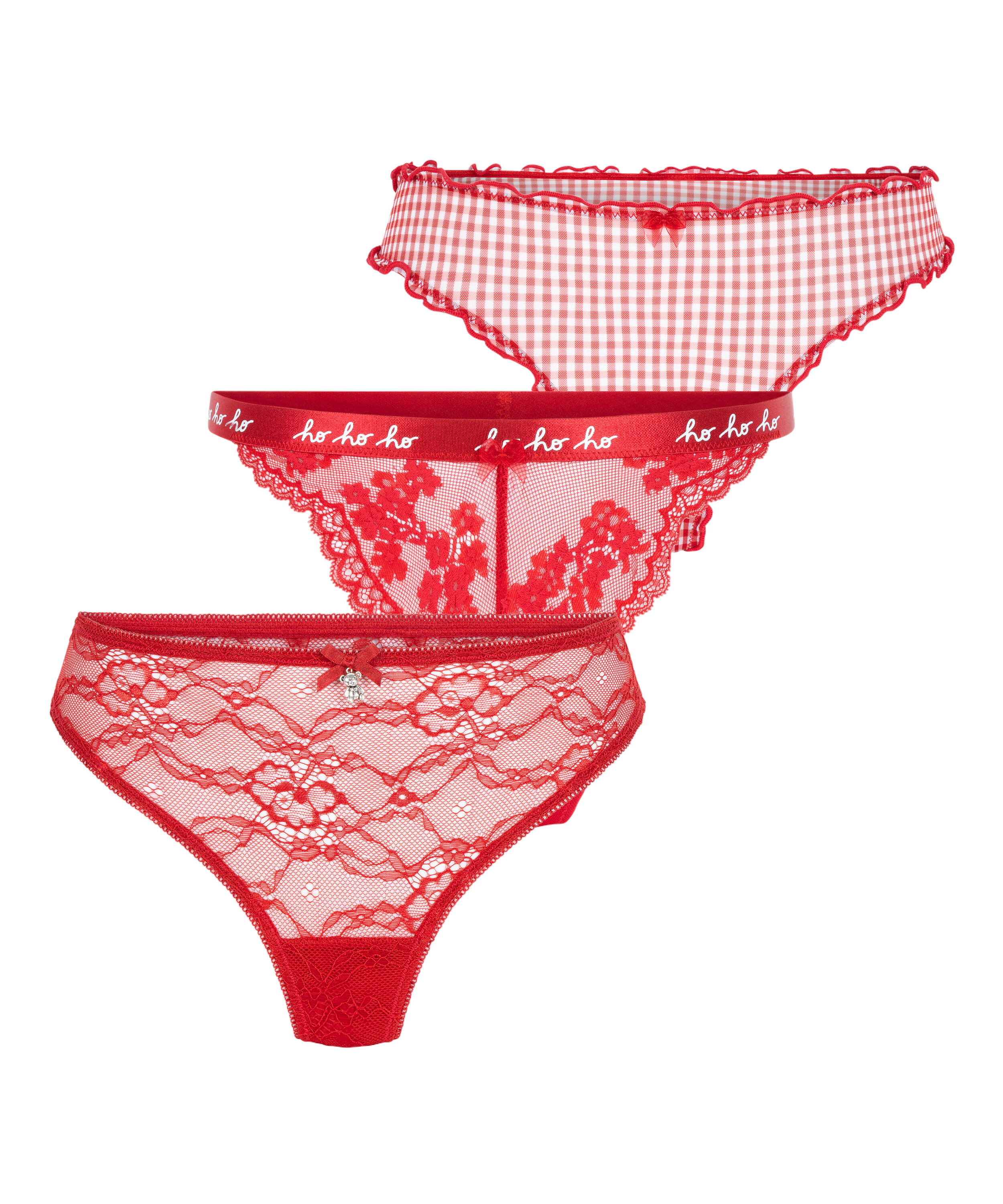 Cadeauset Kerst string, Rood