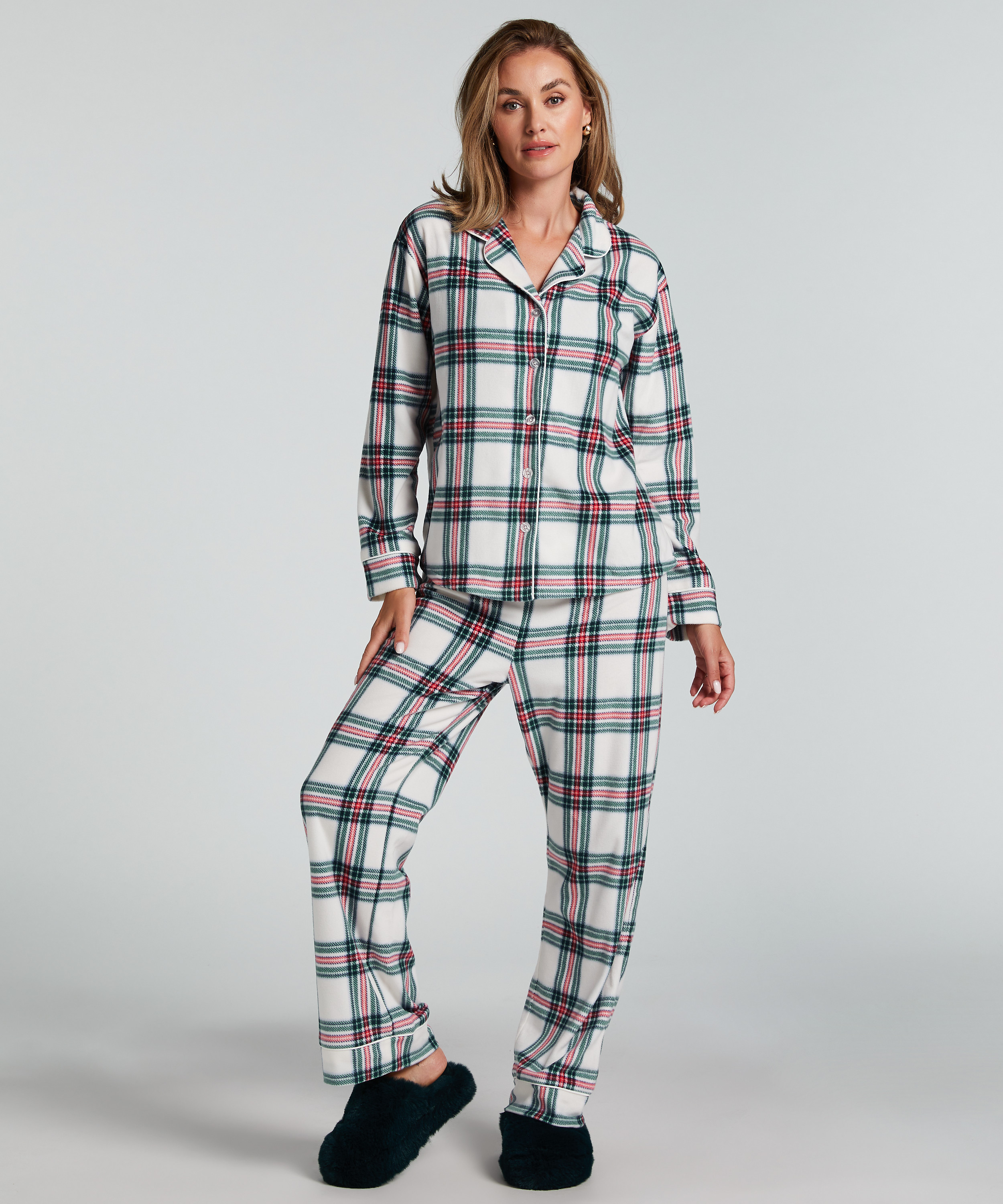 Pyjamaset Fleece, Wit, main